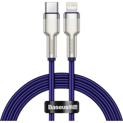 Baseus Braided USB 2.0 Cable USB-C male - Lightning male Purple 1m (CATLJK-A05)